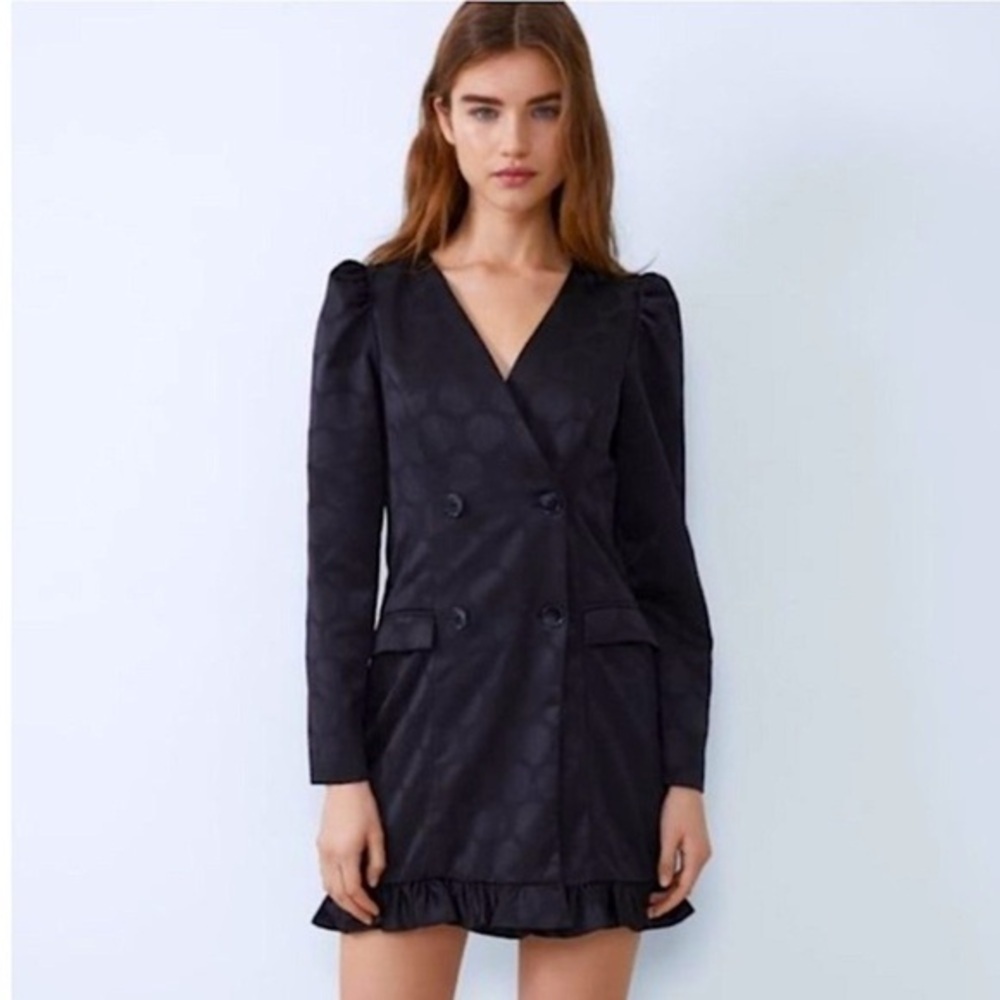 ZARA BLACK SATIN DRESS